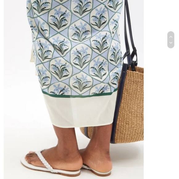 Agua By Agua Bendita Lavanda Floral Cotton Silk Voile Pareo/Sarong OS - Picture 5 of 15